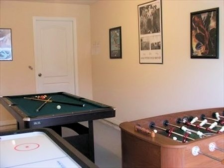 Games Room pool table and foosball